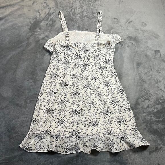Altar’d State Sleeveless Ruffle Trim Floral Print Dress Size Medium Knee Length - Picture 2 of 11